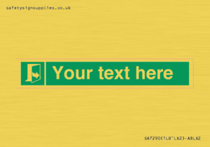 Custom sign safe condition door opens pulling left hand side